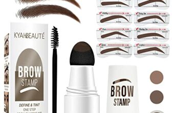Eyebrow Stamp Stencil Kit, One-Step Vegan Eyebrow Stamp Pomade for Women & Girls – Included Waterproof Eyebrow Stamp and 10 Reusable Shaping Kit for Perfect Eyebrow Makeup
