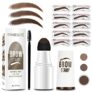 Eyebrow Stamp Stencil Kit, One-Step Vegan Eyebrow Stamp Pomade for Women & Girls – Included Waterproof Eyebrow Stamp and 10 Reusable Shaping Kit for Perfect Eyebrow Makeup